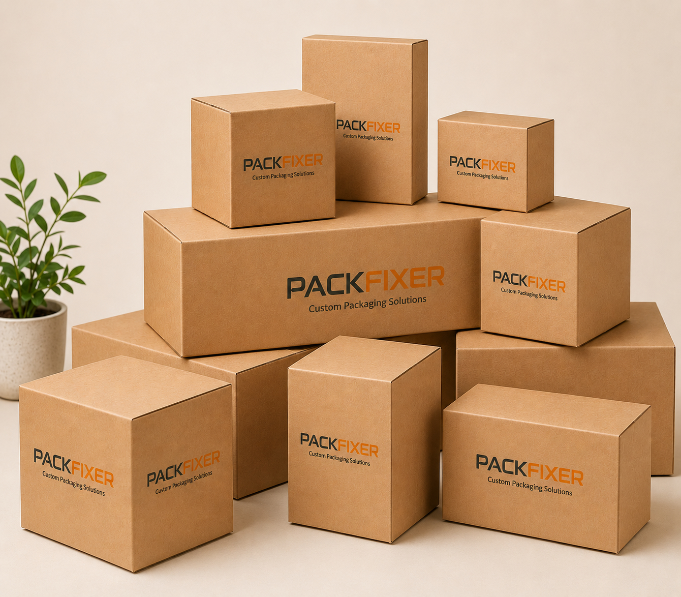 Premium custom packaging box mockup — placeholder product image